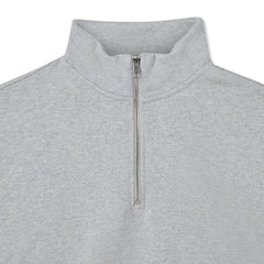 600 GSM 'Heather Grey' Quarter Zip Sweatshirt