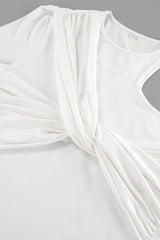 One Shoulder Knot Long Sleeve Long Sleeve Tee