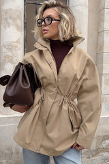 Barnfit Midi Drawstring Trench Coat