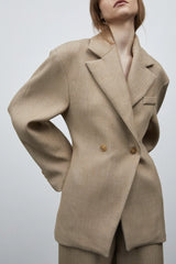 Vintage Double Lapel Loose Fit Blazer