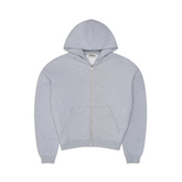 600 GSM 'Heather Grey' Zip-Up Hoodie
