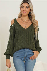 Deep V Sexy Off-Shoulder Loose Pullover Sweater