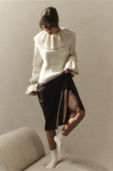 Vintage Ruffle Flare Sleeve Blouse