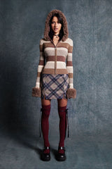 Vintage Fleece Hooded Knit Sweater