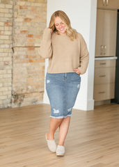 Astrid Drop Shoulder Chain Knit Sweater - FINAL SALE