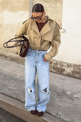 Short Double Breasted Work Jacket