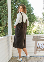 Chocolate Corduroy Overall Dress - FINAL SALE