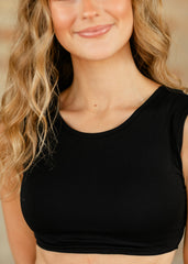 Cotton Black Demi Layering Tank