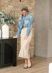 Cropped Cargo Denim Jacket - FINAL SALE