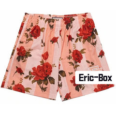 Red Rose Pink Mesh Shorts