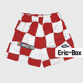 Red And White Lattice Mesh Shorts