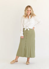 Essential Ribbed Midi Skirt - FINAL SALE