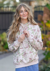 Floral Print Hooded Sweatshirt - FINAL SALE