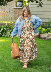 Floral Smocked V-Neck Dress - FINAL SALE