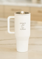 Hydrojug® Cream Traveler 40oz Tumbler Engraved Inherit Logo
