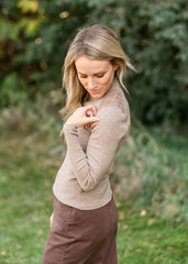 Kenna Leather Shoulder Pad Sweater - FINAL SALE
