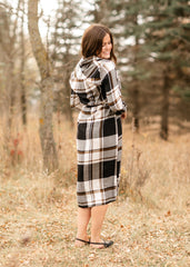 Plaid Print Midi Shirt Dress - FINAL SALE