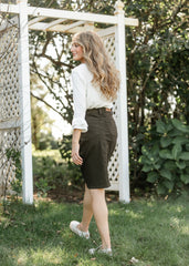 Remi Cafe Brown Midi Skirt