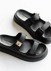 Steve Madden® Bigschmona Jelly Black Platform Slide Sandal - FINAL SALE