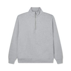 600 GSM 'Heather Grey' Quarter Zip Sweatshirt