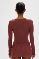 Retro Lazy-Style Versatile Crew-Neck Long-Sleeve Knit Cardigan