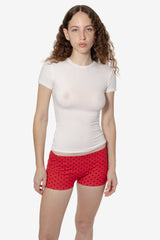 8332P - Printed Cotton Spandex Mini Shorts