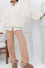 Vintage Chunky Knit Cable Sweater