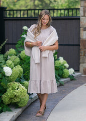Amy Puff Sleeve Midi Dress - FINAL SALE