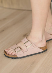 Birkenstock® Soft Pink Arizona Soft Footbed Sandal