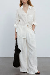 Minimalist Casual Vibe Linen Loose-fit Blouse