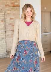 Camreigh Button Up Cropped Cardigan - FINAL SALE