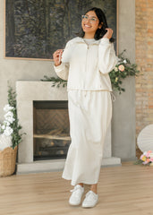 Drawstring Maxi Sweatshirt Skirt - FINAL SALE