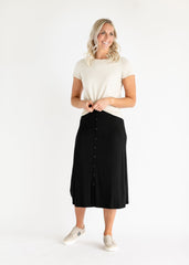 Essential Ribbed Midi Skirt - FINAL SALE