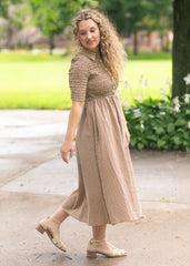 Gingham Button Up Midi Dress - FINAL SALE
