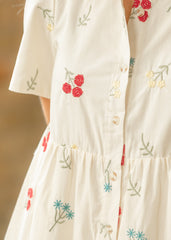 Maeve Embroidered Floral Midi Dress - FINAL SALE